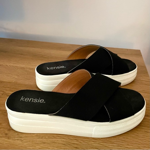 Kensie Platform Slides Sandals Size 7 - Picture 4 of 9